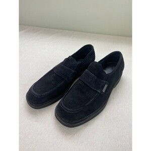 Rockport Men's 9.5W Black Comfort Suede Slip On Loafers Casual Dress Penny Shoes